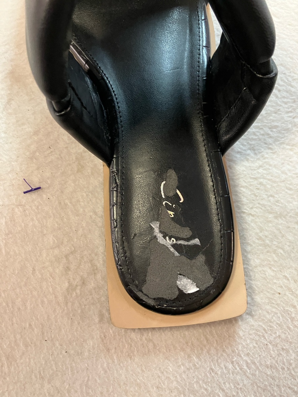 Circus by Sam Edelman Black Padded Square-Toe Slide Mules - Picture 8 of 8